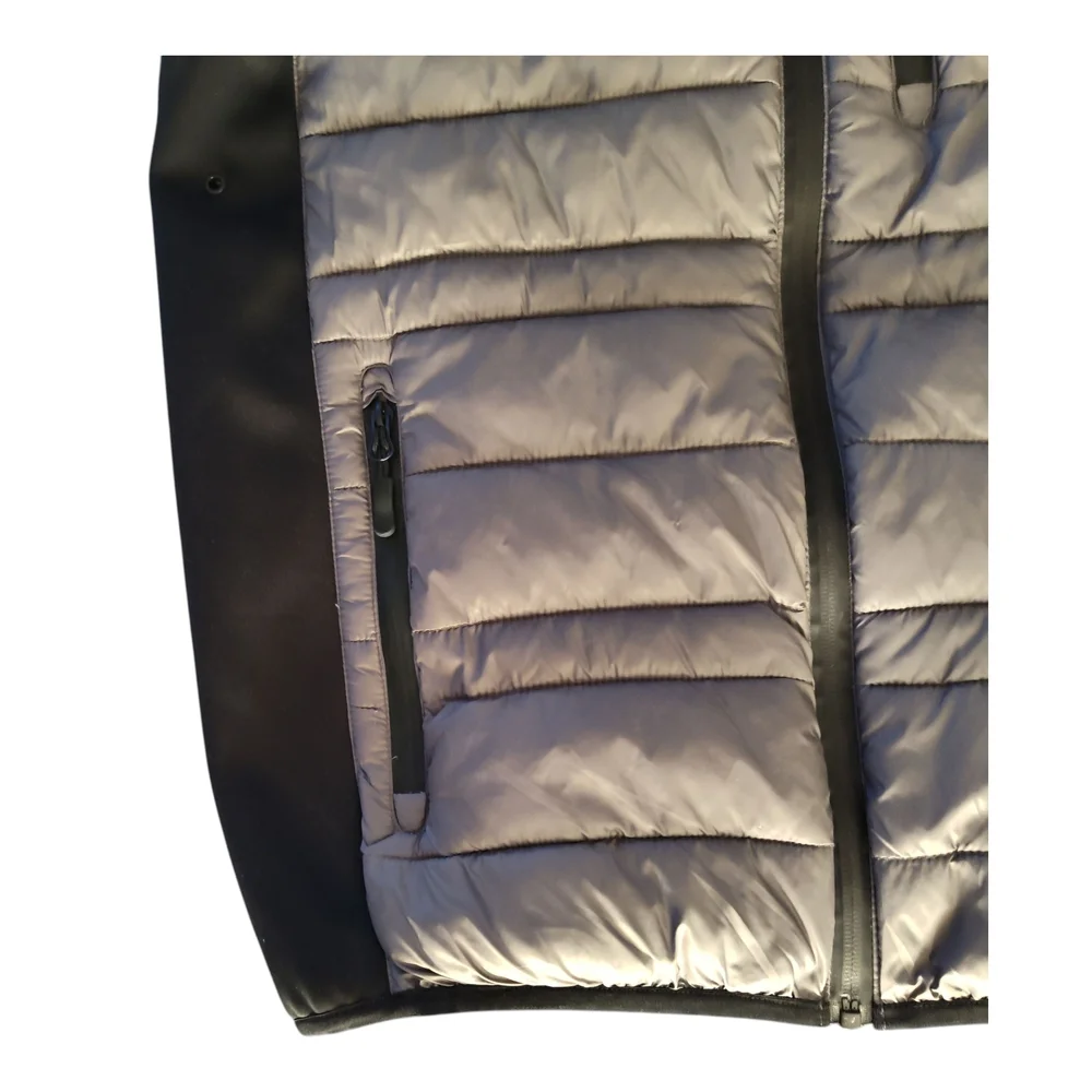 Oversized Jean Baptiste Gray/ Black Puffer Vest Mens Size Small - Picture 3 of 8